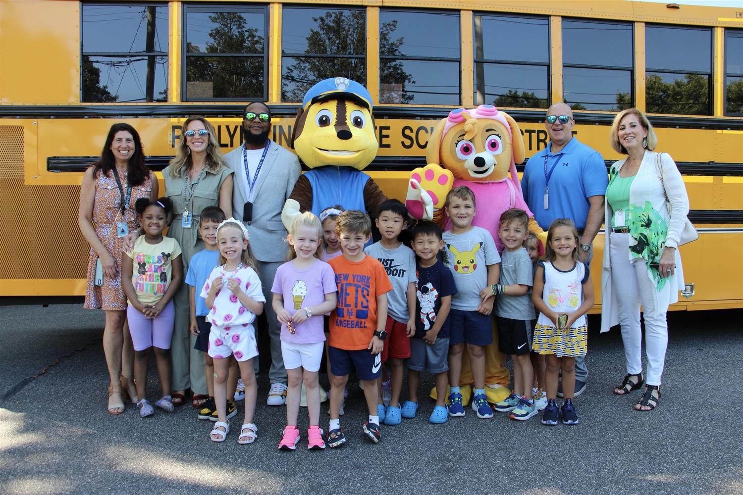  Group shot in front of bus